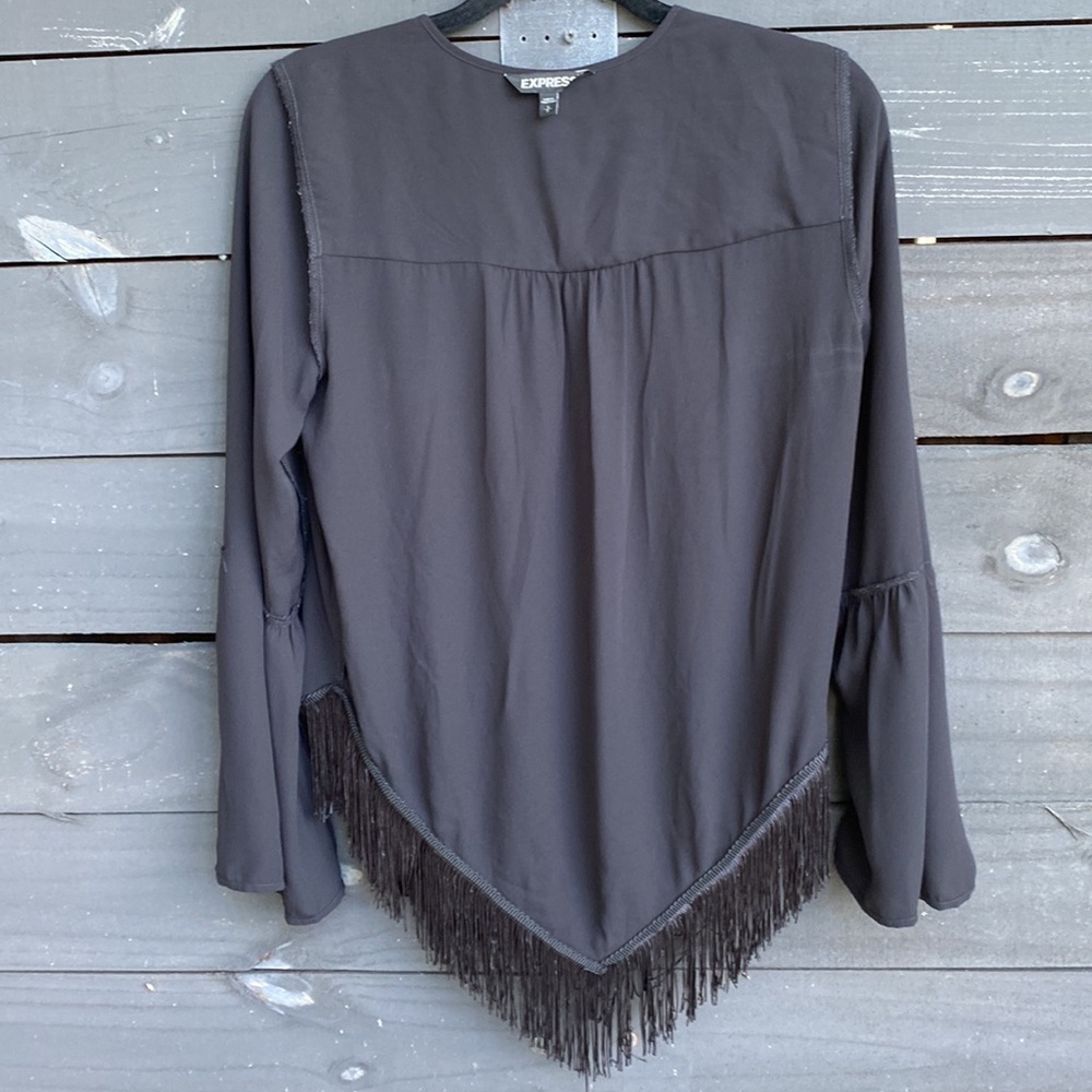 Express Black Top Blouse Size Small - image 7